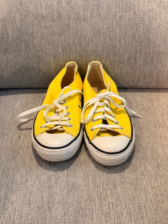 Converse Shoes - Converse Yellow Canvas Low-Top Sneakers